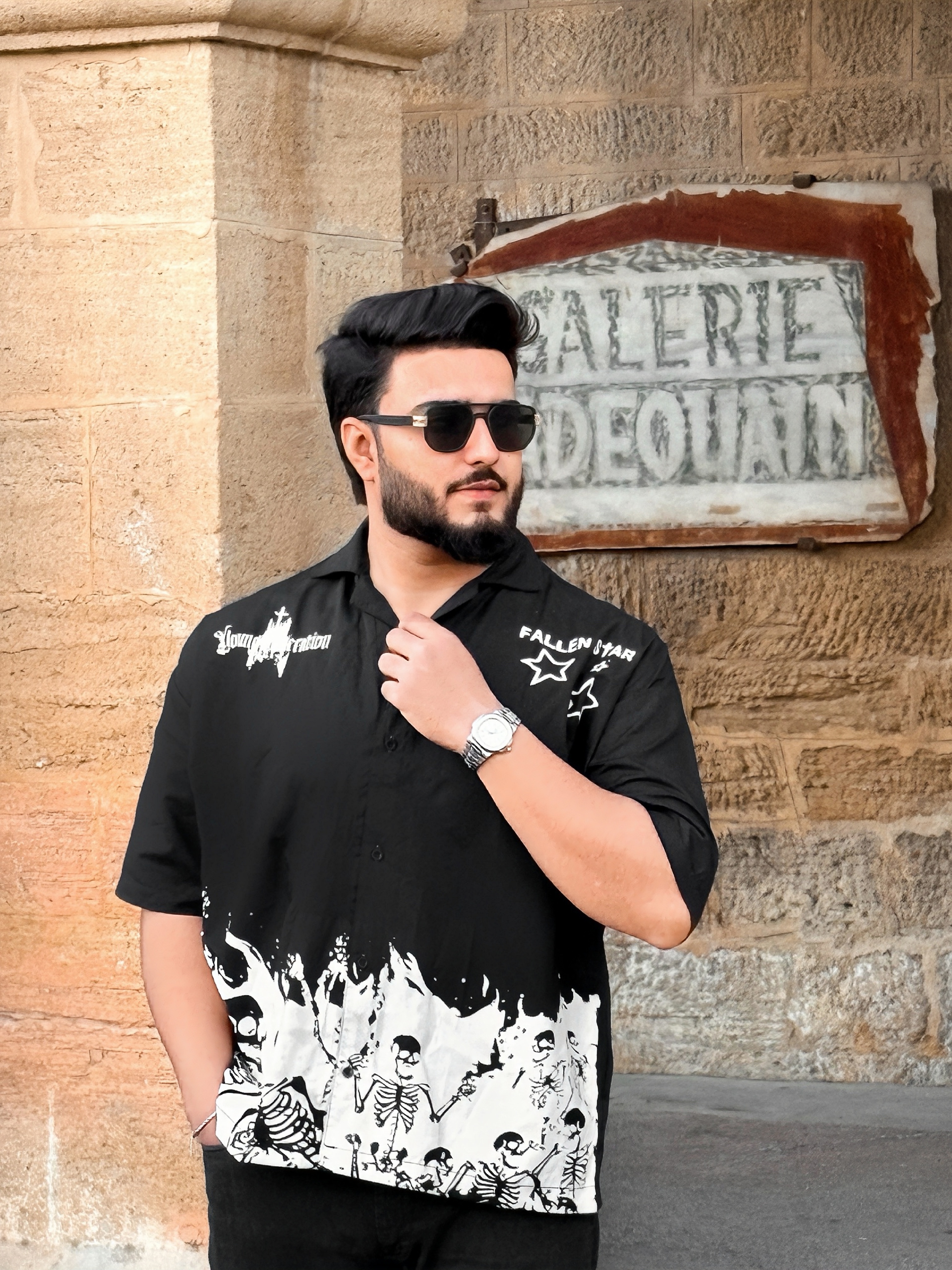 Resort Cuban Shirt — Star Print alternate view