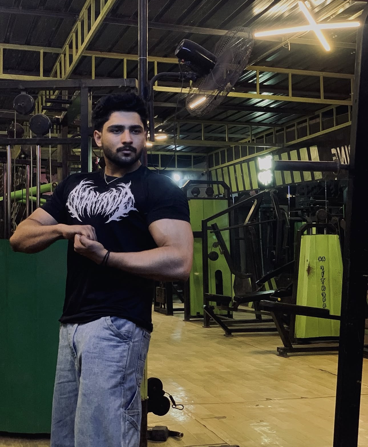 Compression Half-Sleeve Tee — Black alternate view