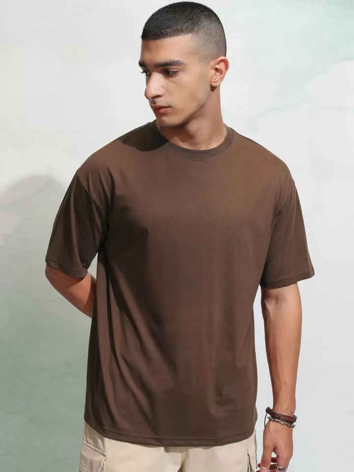 Essential Crew Neck Tee — Brown thumbnail