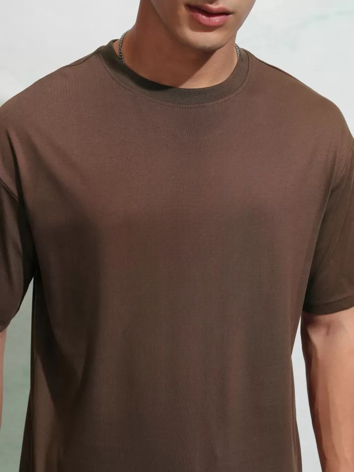 Essential Crew Neck Tee — Brown thumbnail