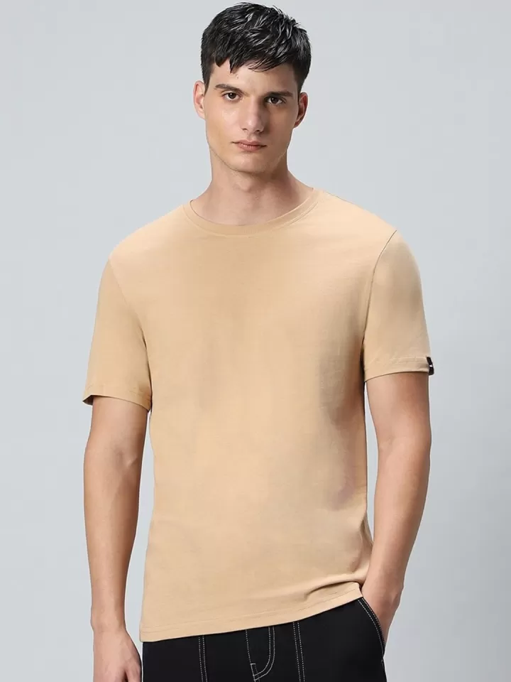Essential Crew Neck Tee — Camel â€” buy at CrissCross