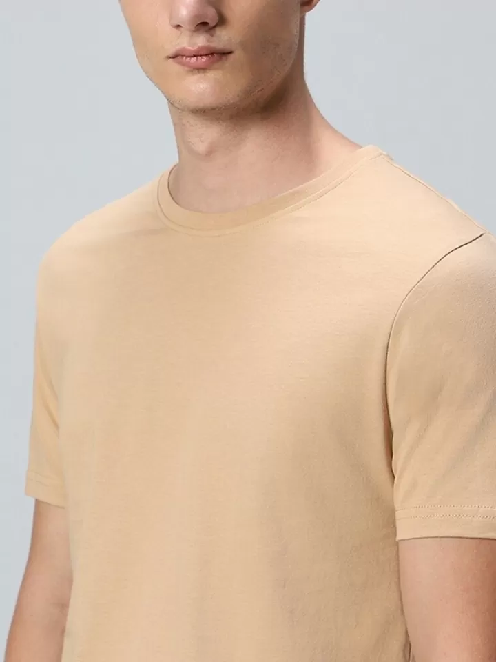 Essential Crew Neck Tee — Camel alternate view
