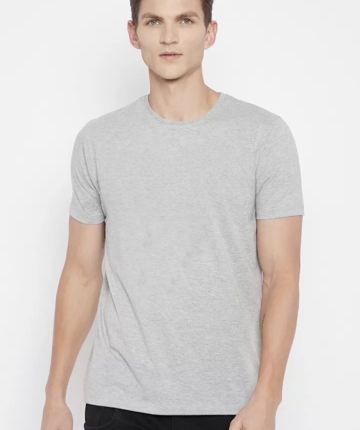 Essential Crew Neck Tee — Gray alternate view