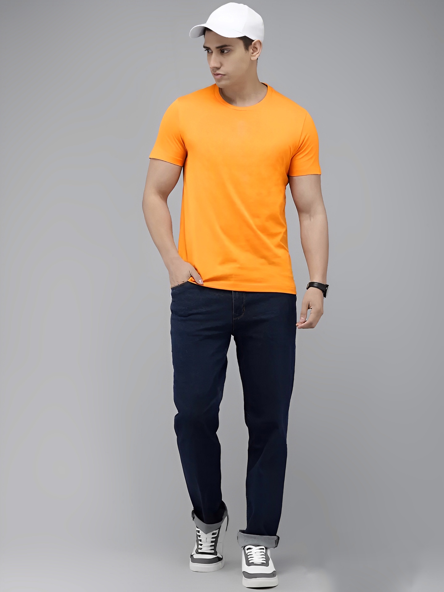 Essential Crew Neck Tee — Orange â€” buy at CrissCross