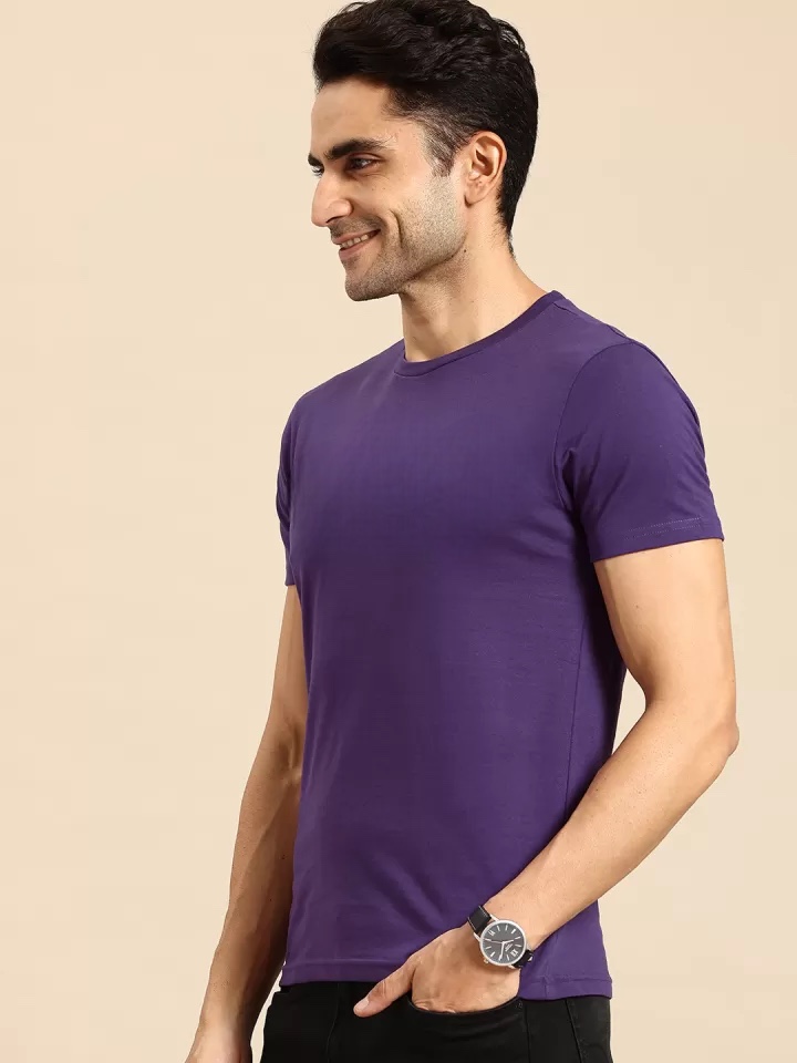 Essential Crew Neck Tee — Purple thumbnail