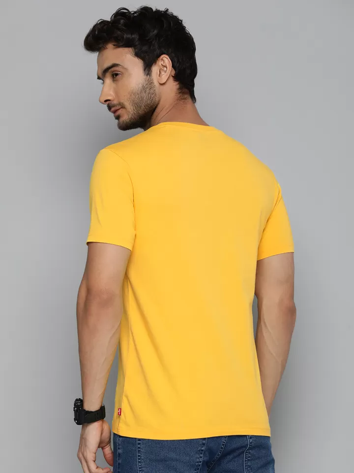 Essential Crew Neck Tee — Yellow alternate view