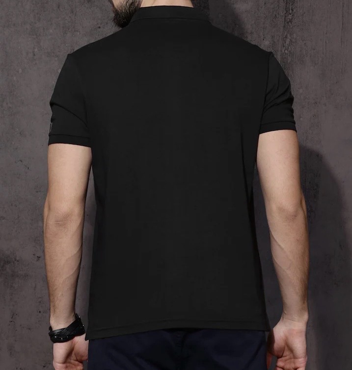 Classic Cotton Polo — Black alternate view
