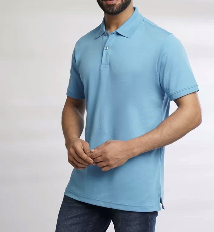 Classic Cotton Polo — Sky Blue thumbnail