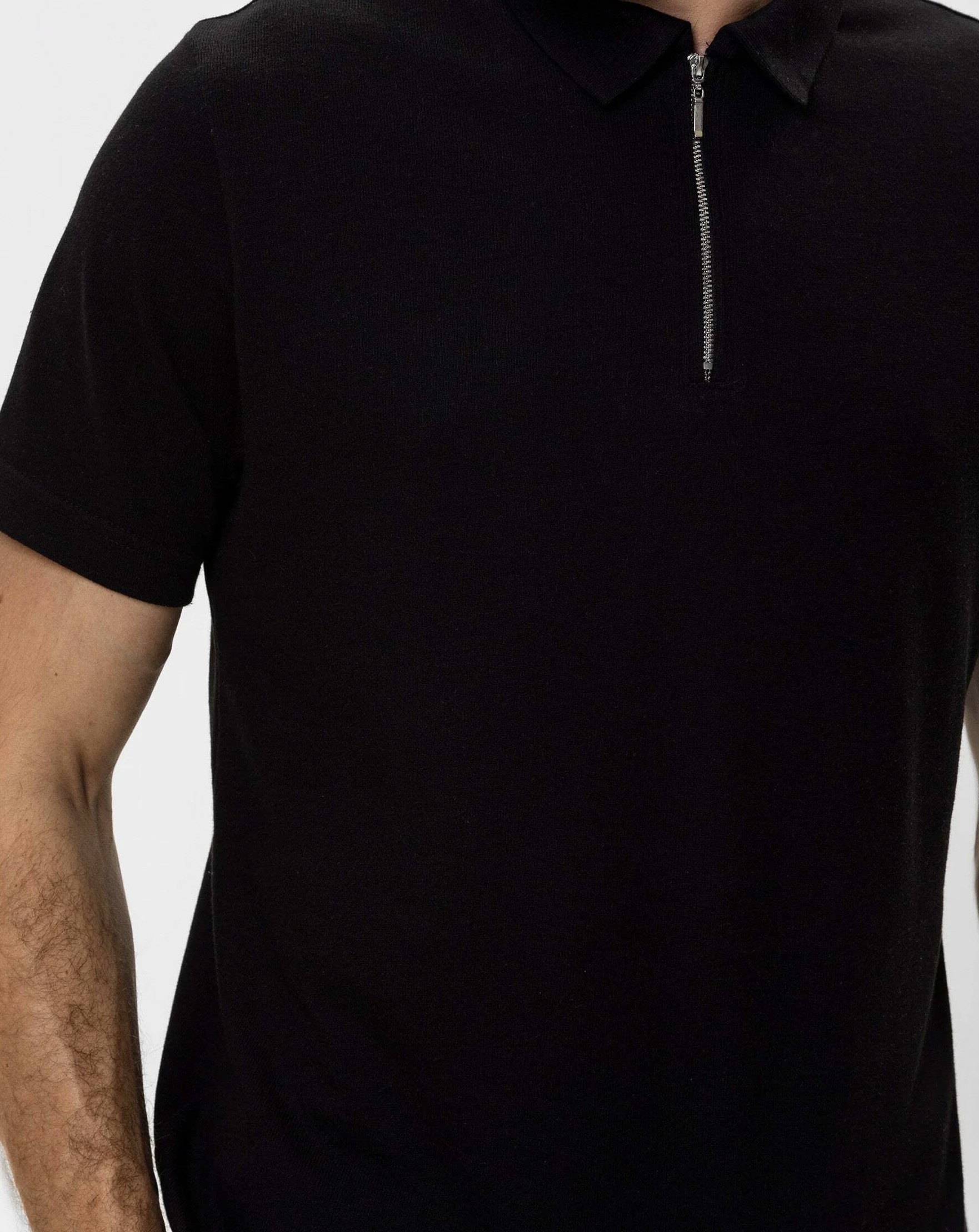 Quarter-Zip Polo — Black thumbnail