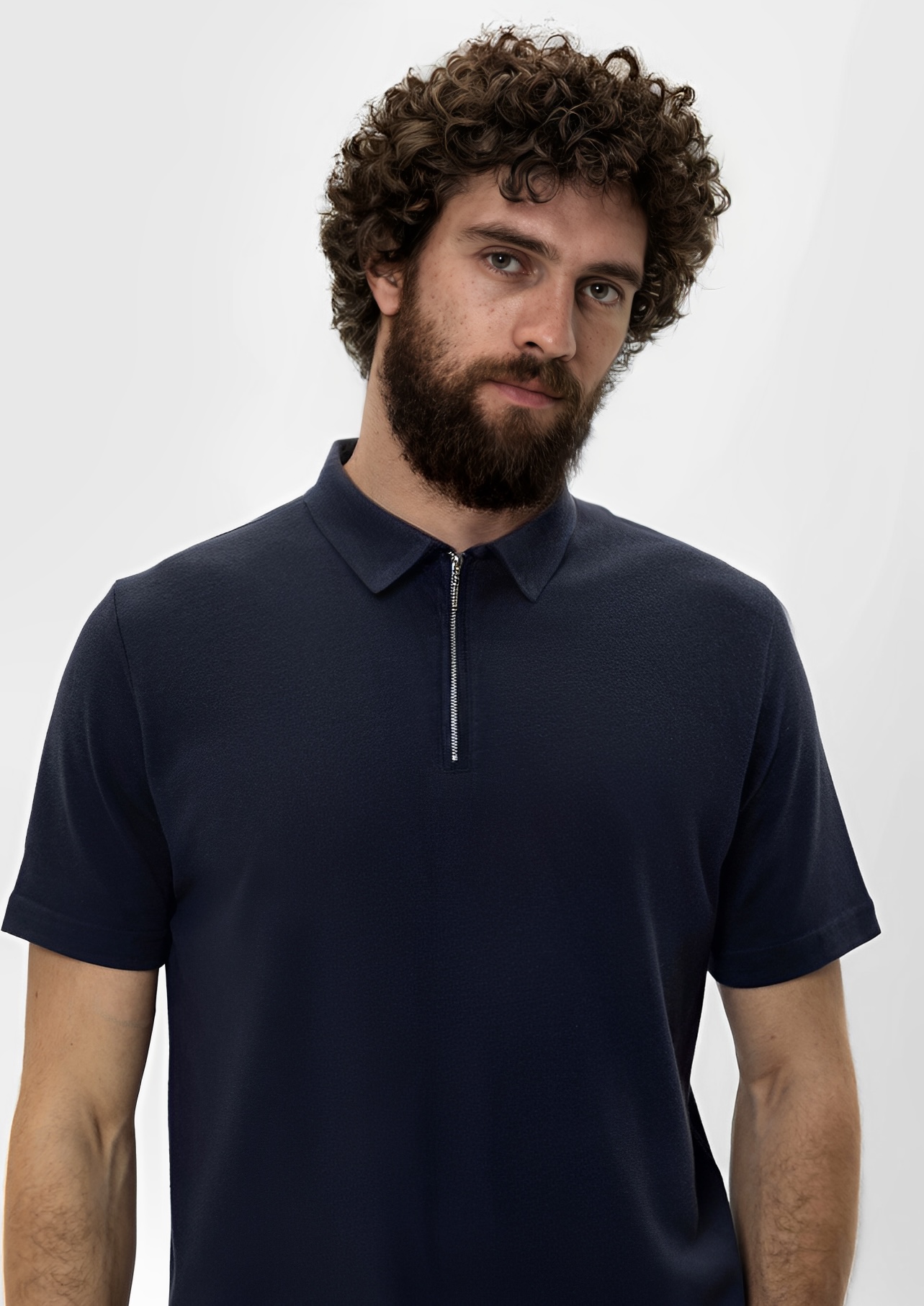 Quarter-Zip Polo — Sky Blue thumbnail